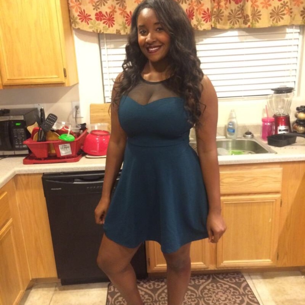 Teal Skater Dress
